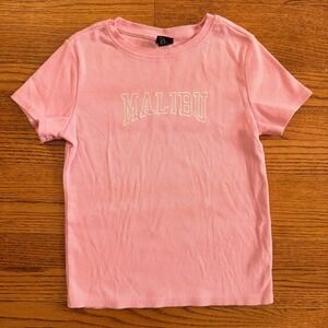 Art Class Kids Pink Malibu Logo T Shirt Size X-Large 14 EUC